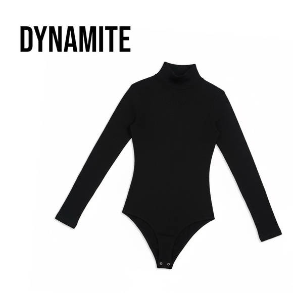 018 Dynamite Mock Neck Long Sleeve Body Suit S Womens - Picture 1 of 6